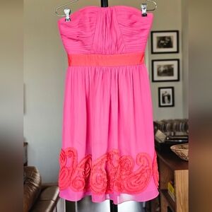 M60 Miss Sixty Barbie Pink Strapless Dress